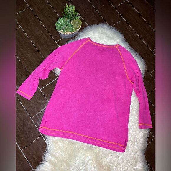 Quacker Factory embroidered penguin Pink crew sweater sz 1X - Picture 4 of 7